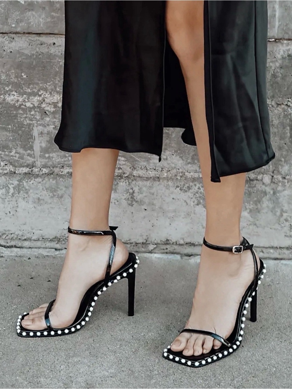 Steve Madden Zelle Black Multi Rhinestone High Heel Ankle Strap Sandals Size 11 - Picture 2 of 9